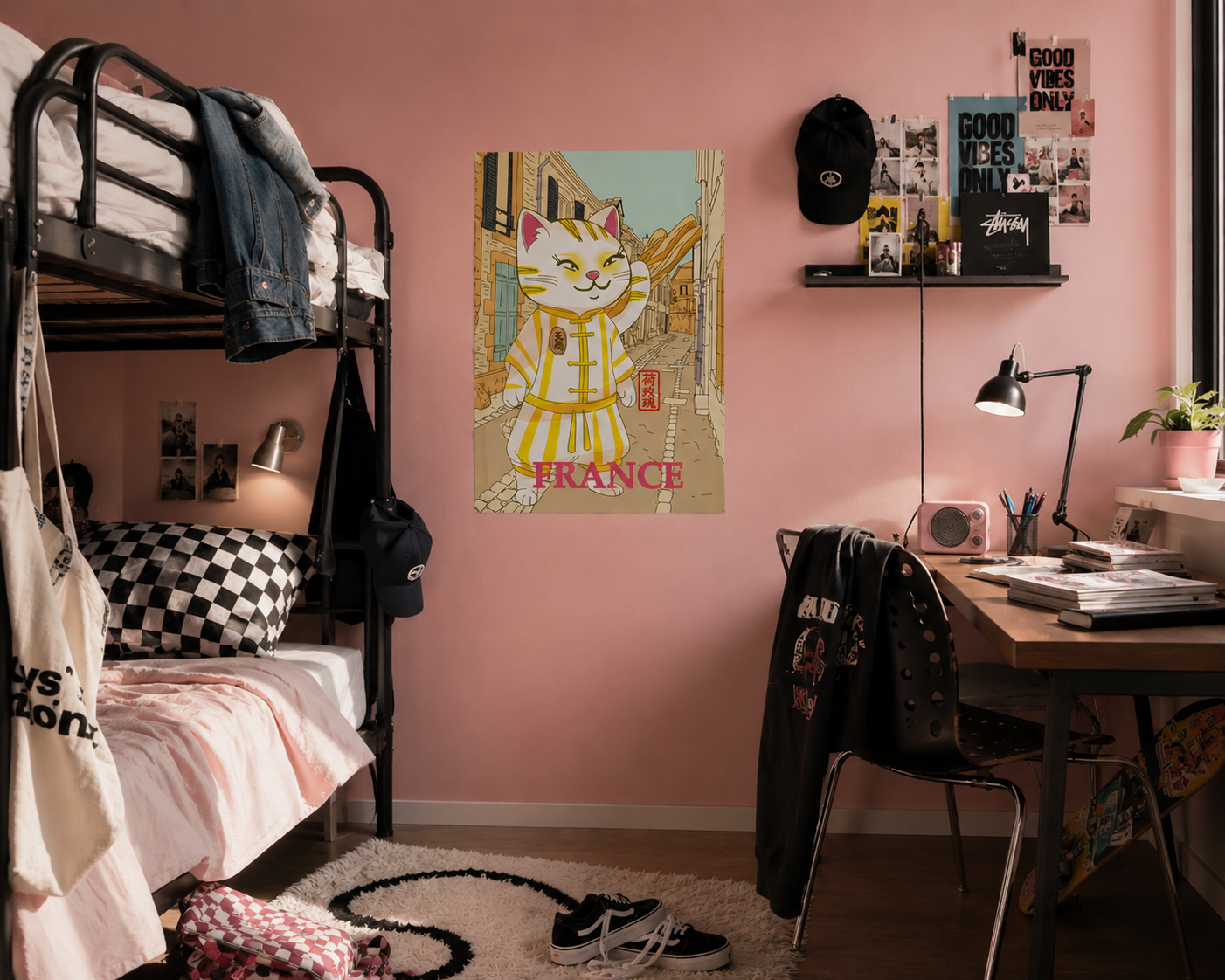 A2 Poster - 小陳 spotted in France 🥖✨