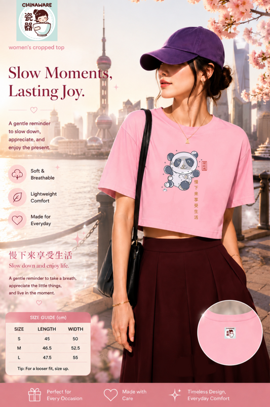 Women’s crop top China Panda