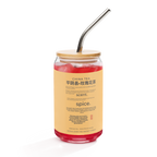 Can-shaped glass - Petals over the Market Street