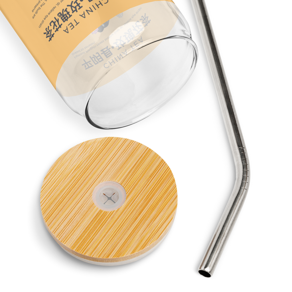 Can-shaped glass - Petals over the Market Street