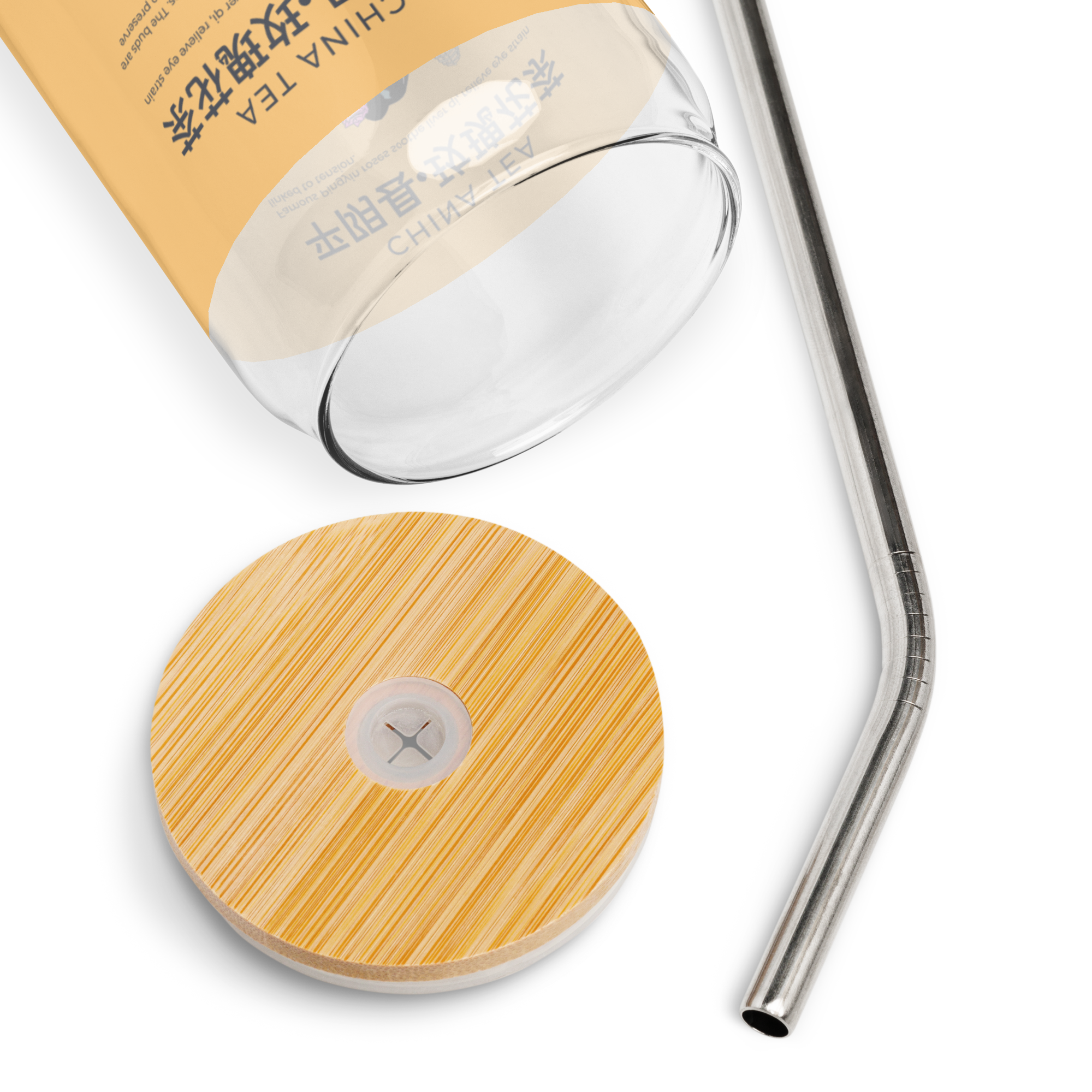 Can-shaped glass - Petals over the Market Street