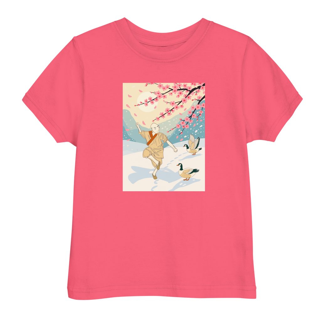 Toddler jersey t-shirt Kung Fu in the Snow 雪中功夫