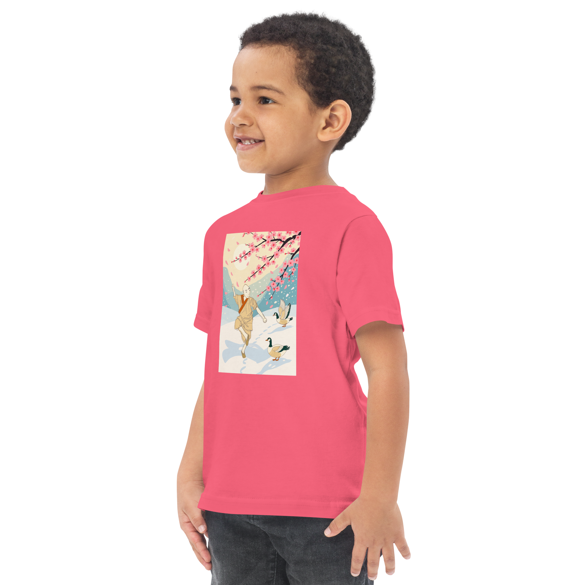 Toddler jersey t-shirt Kung Fu in the Snow 雪中功夫