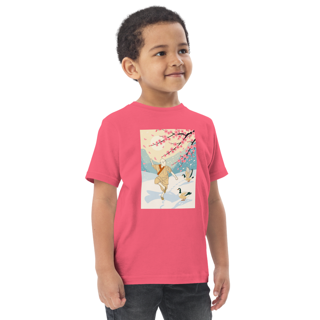 Toddler jersey t-shirt Kung Fu in the Snow 雪中功夫