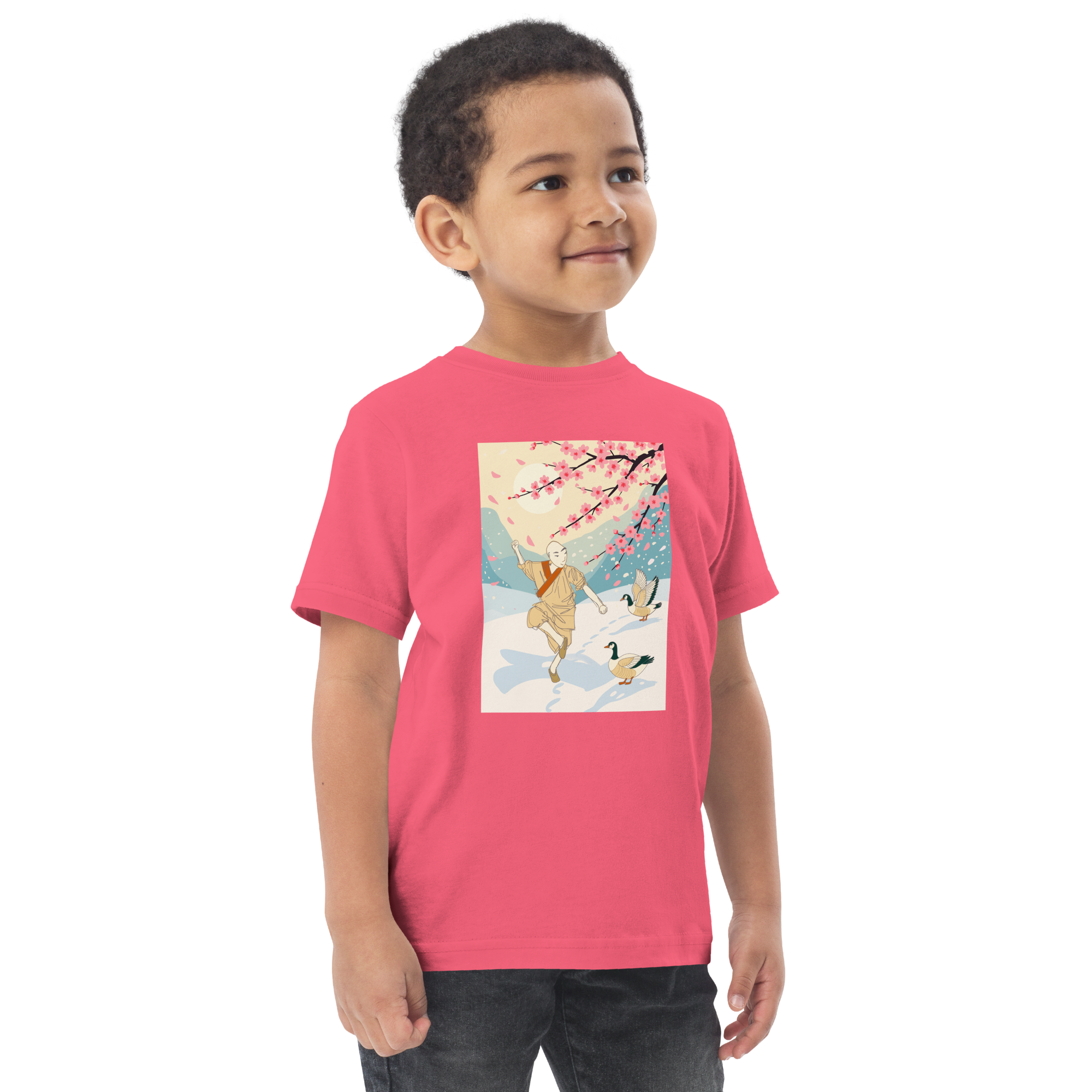 Toddler jersey t-shirt Kung Fu in the Snow 雪中功夫