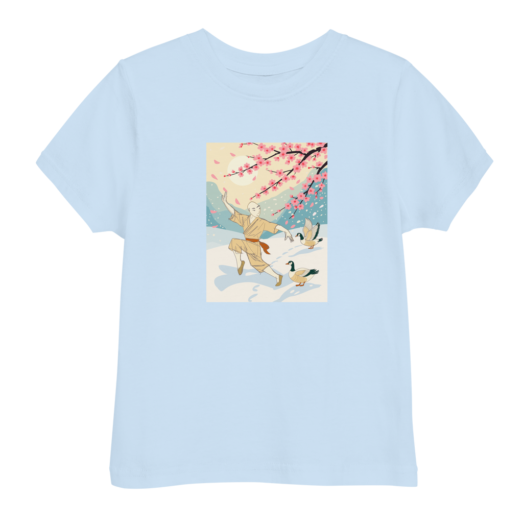 Toddler jersey t-shirt Dance together with the Snow 和雪一起跳舞