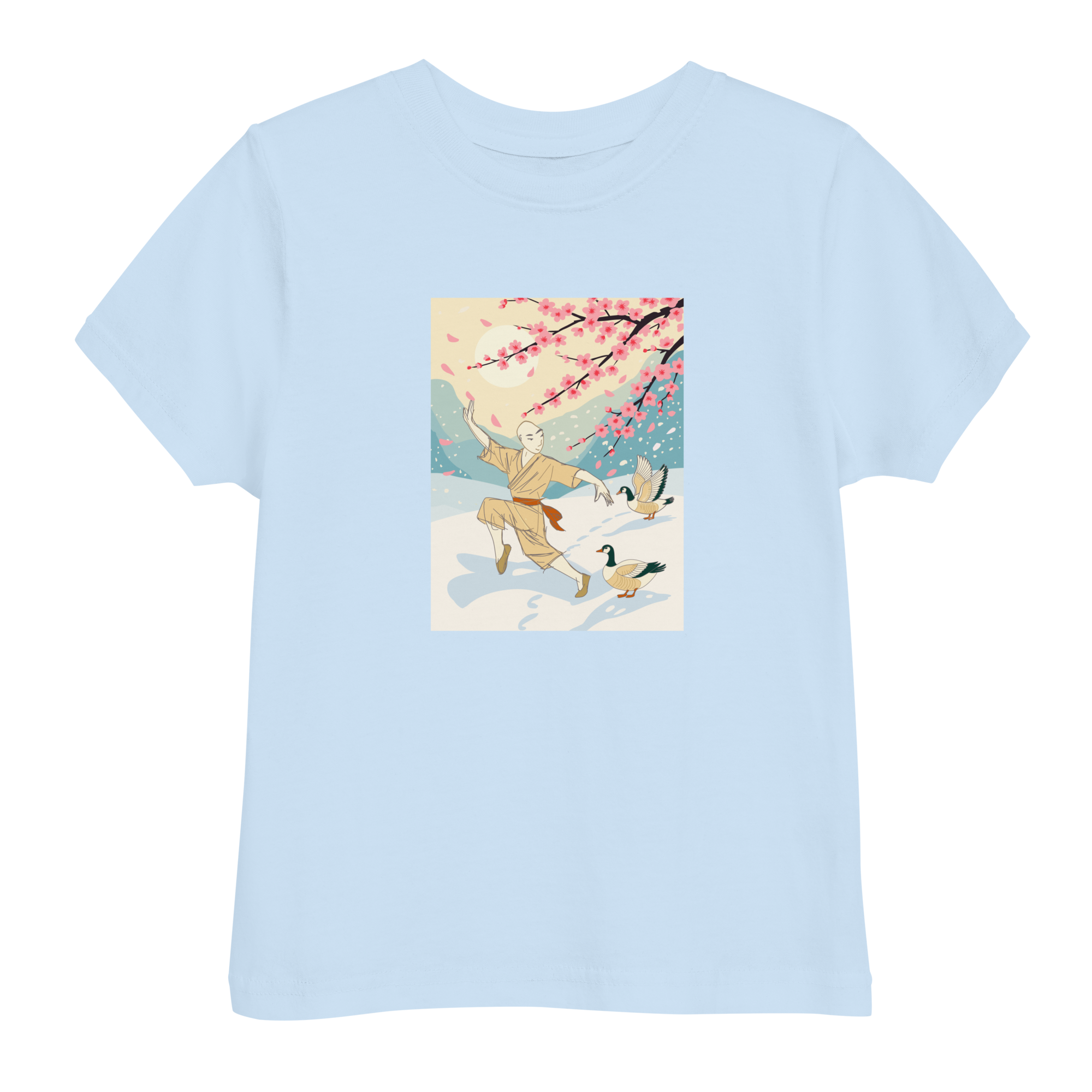 Toddler jersey t-shirt Dance together with the Snow 和雪一起跳舞