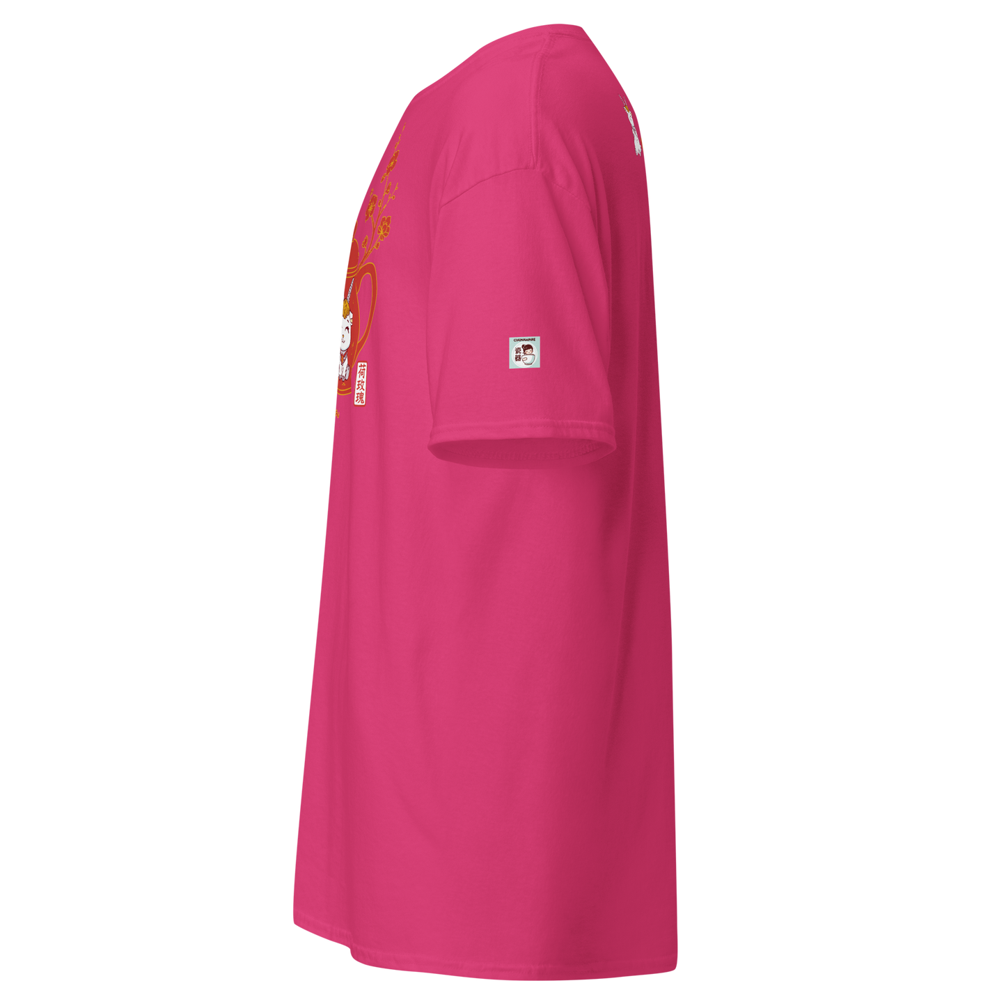 Chinese New Year T-Shirt , 2027 Year of the Goat - Women classic tee colour Heliconia Pink