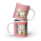 White glossy mug - Lucky cat