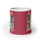 White glossy mug- Lucky Cat