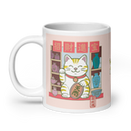 White glossy mug - Lucky Cat