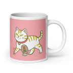 White glossy mug - Lucky cat
