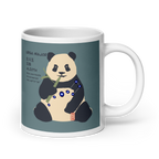 White glossy mug - Panda Power 北斗五