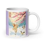 White glossy mug - Kung Fu in the Snow 雪中功夫